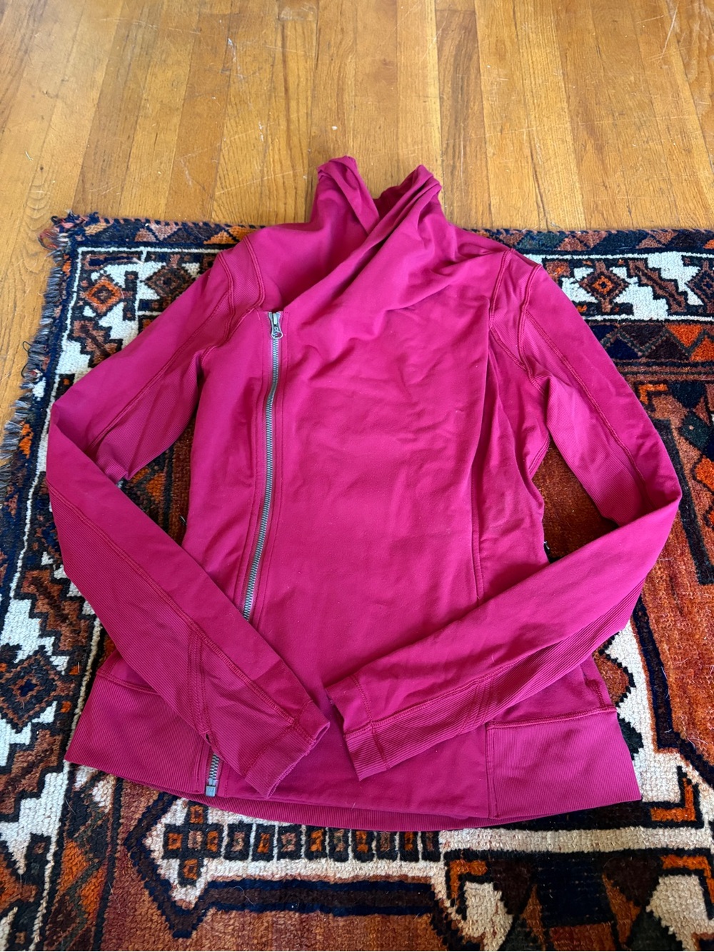 lululemon Bhakti Cranberry Zip Yoga Jacket Size 8